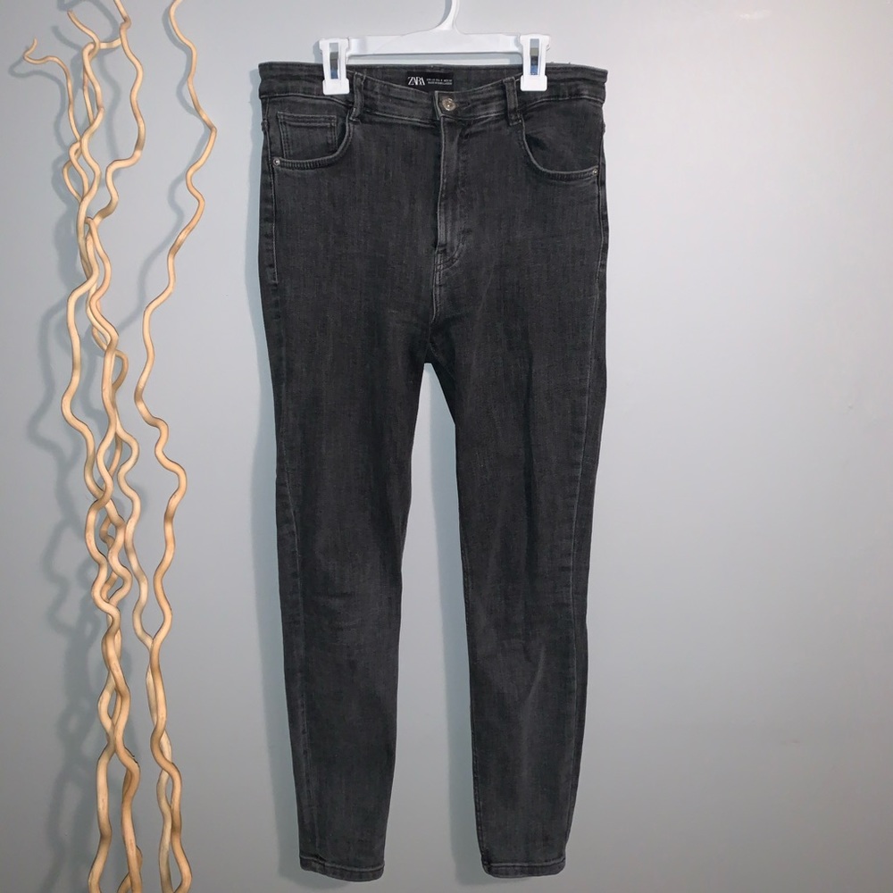 Zara Gray Stretchy High Waisted Skinny Jeans ⚡️